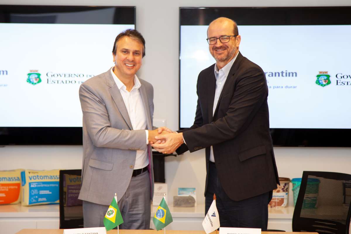 Governador e presidente da Votorantim Cimentos anunciam investimento de R$ 200 milhões para ampliação de fábrica no Pecém