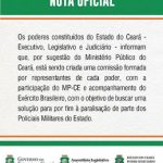 NOTA DO GOVERNO DO ESTADO