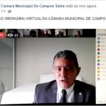 SESSÃO ORDINÁRIA VIRTUAL DA CÂMARA MUNICIPAL DE CAMPOS SALES – 15/05/2020