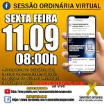 SESSÃO ORDINÁRIA DA CÂMARA MUNICIPAL DE CAMPOS SALES – 11/09/2020 – AO VIVO