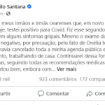 GOVERNADOR CAMILO SANTANA TESTA POSITIVO PARA COVID-19