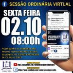 SESSÃO ORDINÁRIA VIRTUAL DA CÂMARA MUNICIPAL DE CAMPOS SALES – 02/10 – AO VIVO