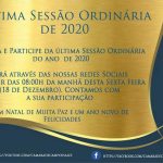 CÂMARA MUNICIPAL DE CAMPOS SALES – SESSÃO ORDINÁRIA VIRTUAL – 18/12/2020 – AO VIVO