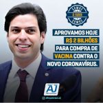 APROVADOS 2 BILHÕES PARA COMPRA DE VACINA CONTRA O NOVO CORONAVÍRUS