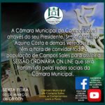 CÂMARA MUNICIPAL DE CAMPOS SALES – SESSÃO ORDINÁRIA VIRTUAL – 05/03- AO VIVO