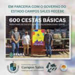 CAMPOS SALES RECEBE 600 CESTAS BÁSICAS DO PROGRAMA MAIS NUTRIÇÃO DO GOVERNO DO ESTADO