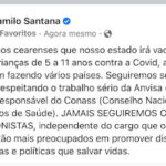 Governador Camilo Santana anuncia decisão de vacinar crianças a partir dos 5 anos