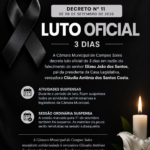 CÂMARA DE CAMPOS SALES DECRETA LUTO OFICIAL DE 3 DIAS