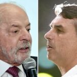 Datafolha, 1º turno – votos válidos: Lula, 45%; Flávio Bolsonaro, 42%; Caiado, 4%; Renan, 3%; Cury, 3%; Zema, 1%